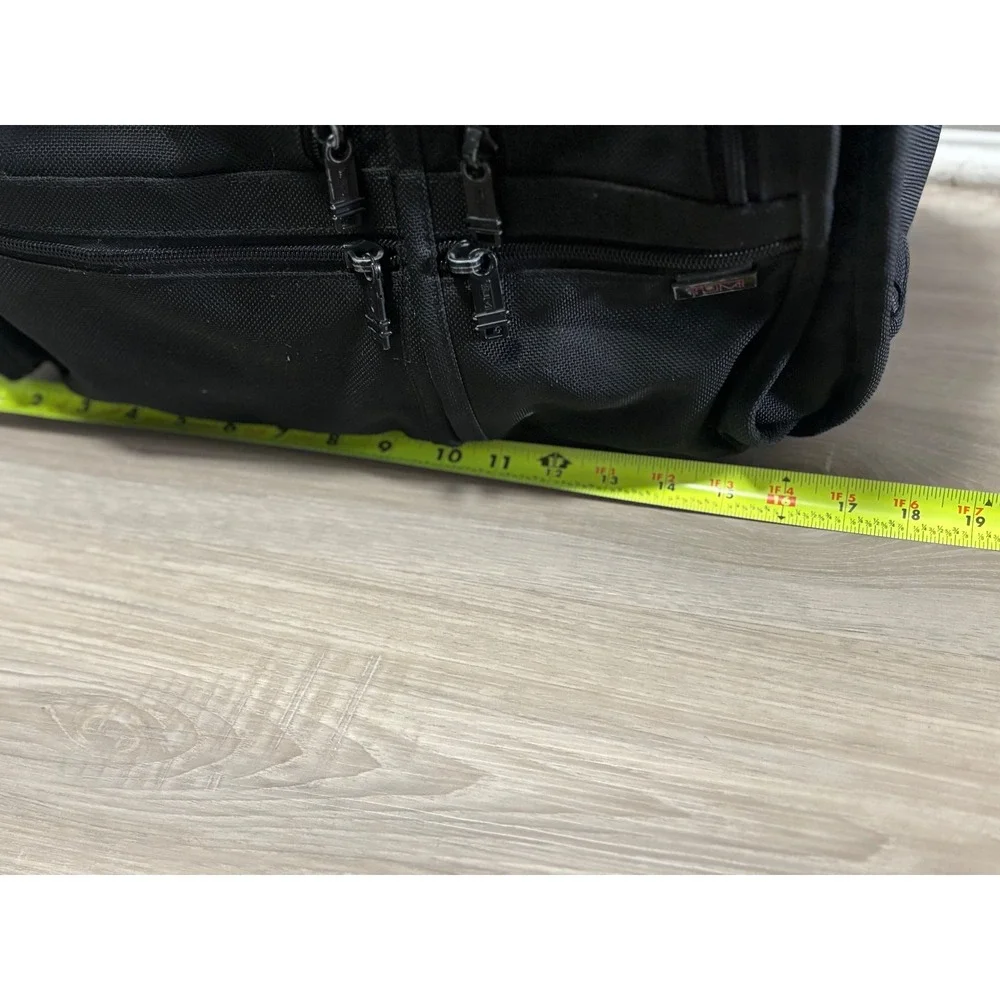 Tumi Alpha Deluxe Wheeled Briefcase‎ Black Ballistic Nylon Laptop Bag 2207D3